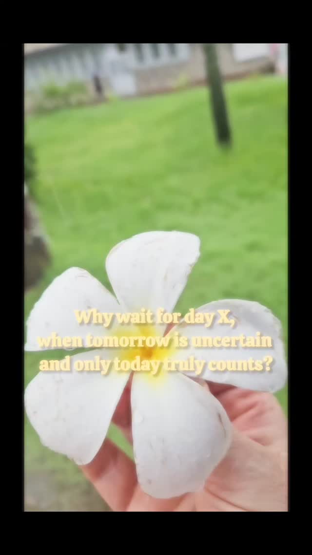 Why do we wait for day X?
Tomorrow isn’t promised. We only search for reasons not to....

Dreams really don’t live in “someday.”
They live today.

So breathe, begin, and choose now —
because now is all we truly have. ✨

#inspiration, #awarenesscoach, #visitseychelles, #live, #presence