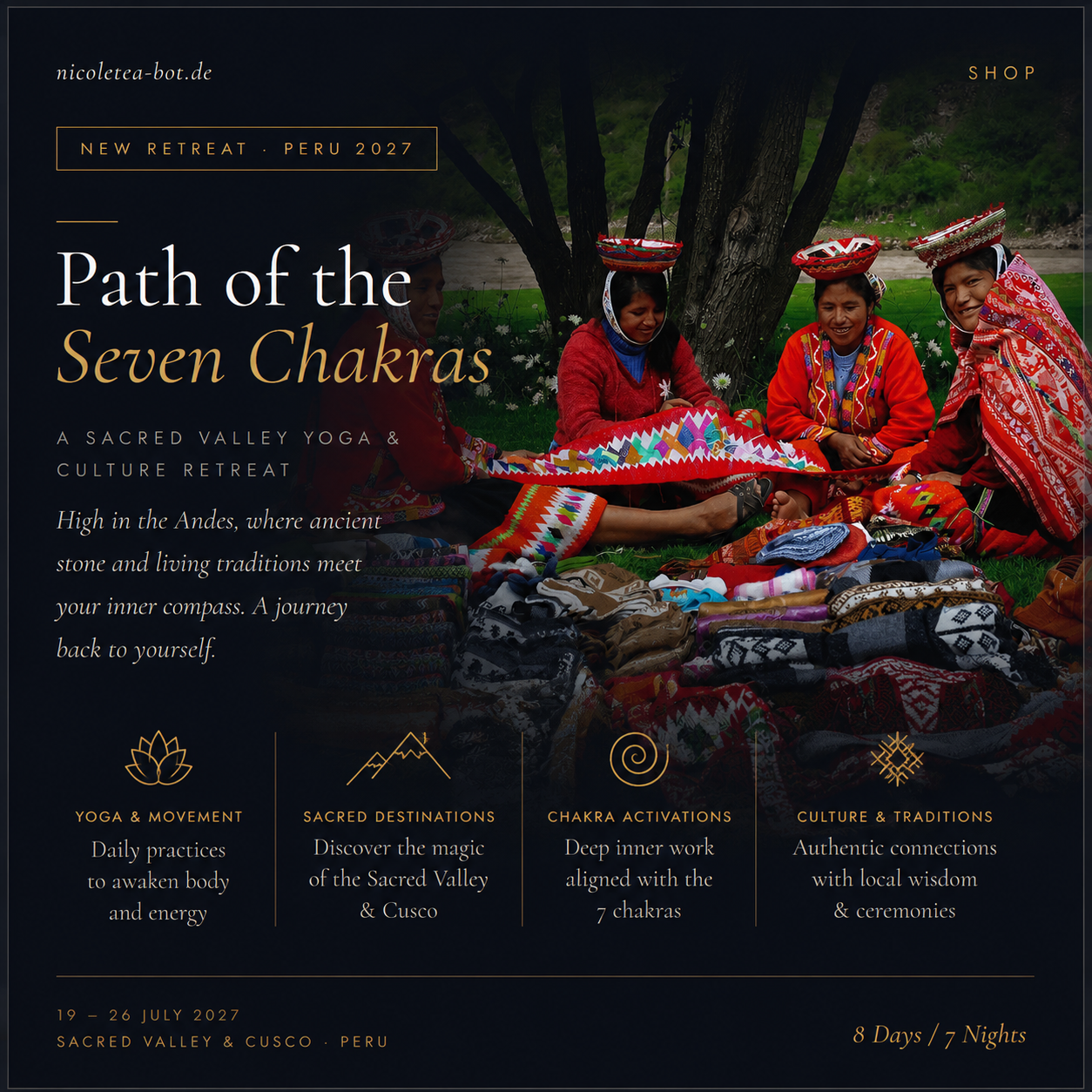 Path of the Seven Chakras: A Sacred Valley Yoga & Culture Retreat A Journey Back to Yourself | Shared Room